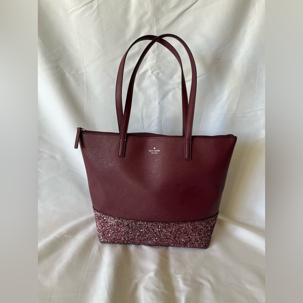 Kate spade PENNY greta court LARGE tote Cherrywood